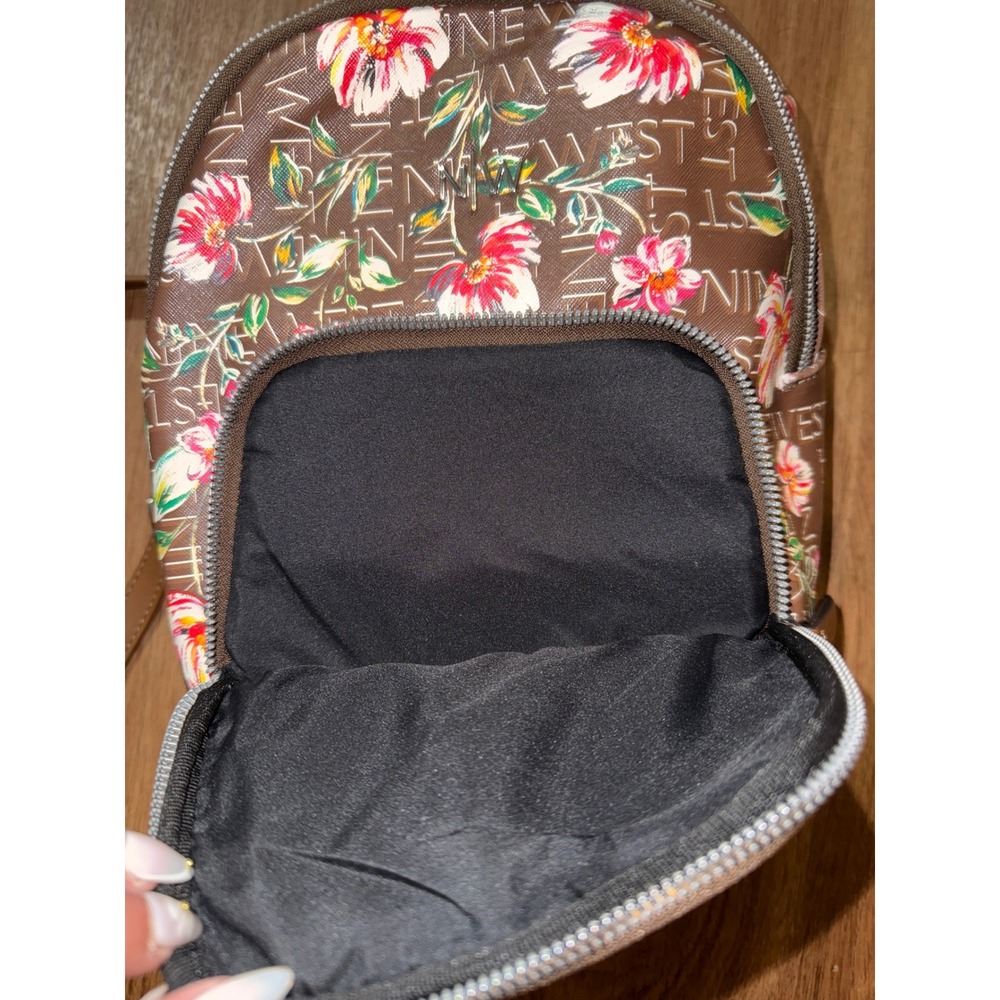 Small Nine West floral purse backpack. Minor flaw on back in pictures. - Picture 3 of 8